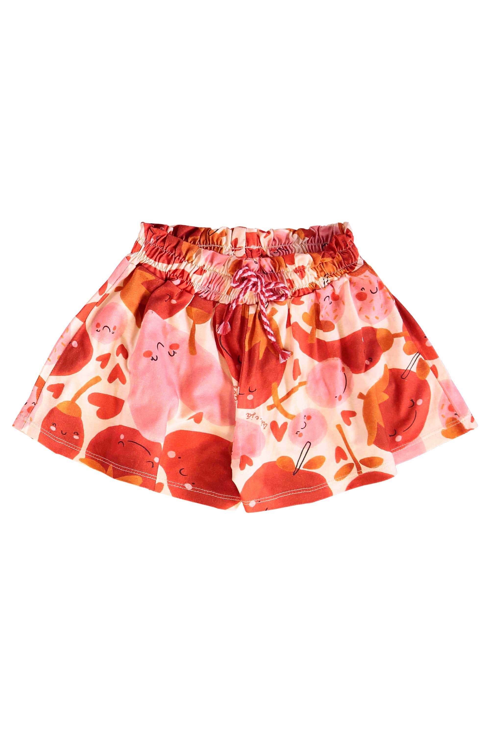 Conjunto Infantil Frutas Vermelhas com Blusa e Short (Rosa) Três e Já - Imagem 28
